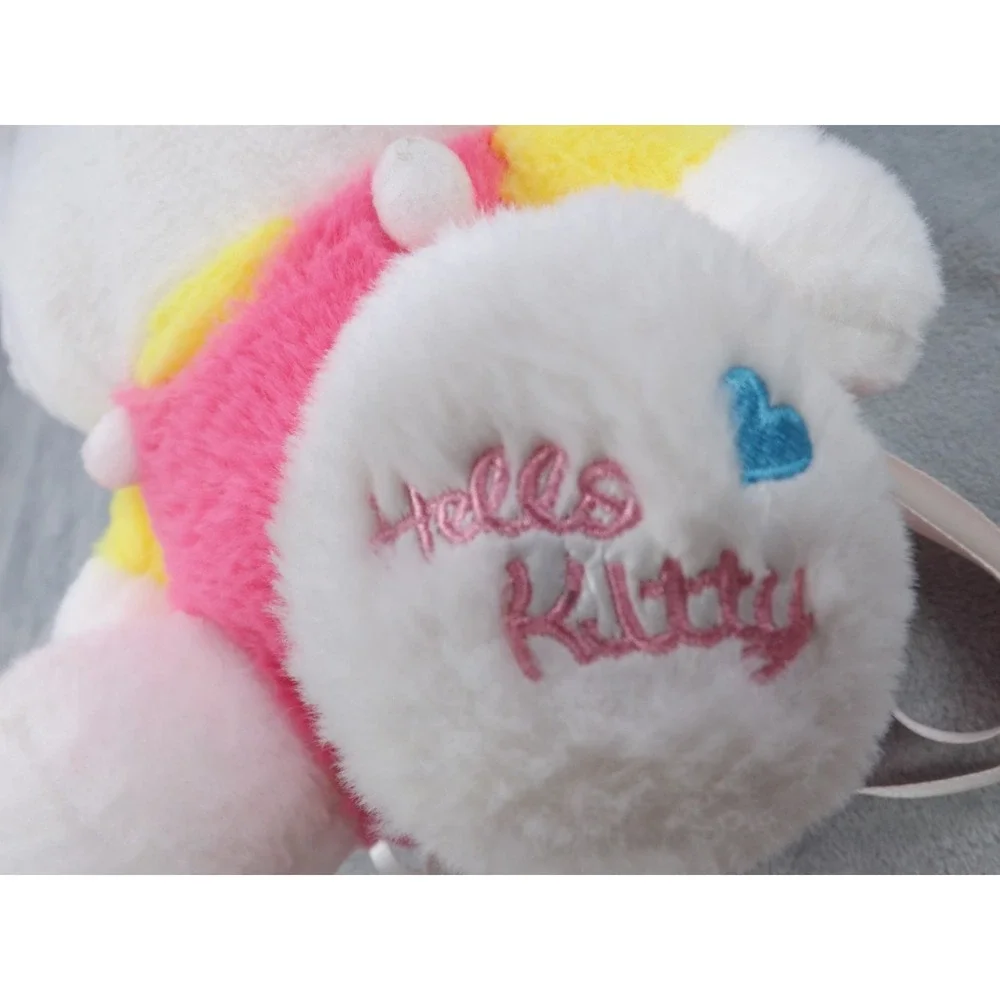 Hello Kitty Plush Backpack‎ Girls/Kids Multi Color Large Zippered Pocket Charm